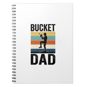 Emmer Dad Retro Honkbal Vader Vector Design_1 Notitieboek