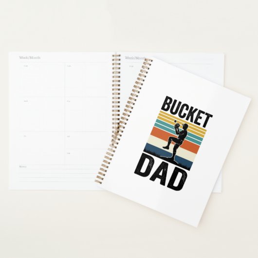 Emmer Dad Retro Honkbal Vader Vector Design_1 Planner (Display)