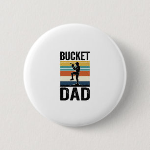 Emmer Dad Retro Honkbal Vader Vector Design_1 Ronde Button 5,7 Cm