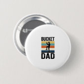 Emmer Dad Retro Honkbal Vader Vector Design_1 Ronde Button 5,7 Cm (Voorkant /achterkant)