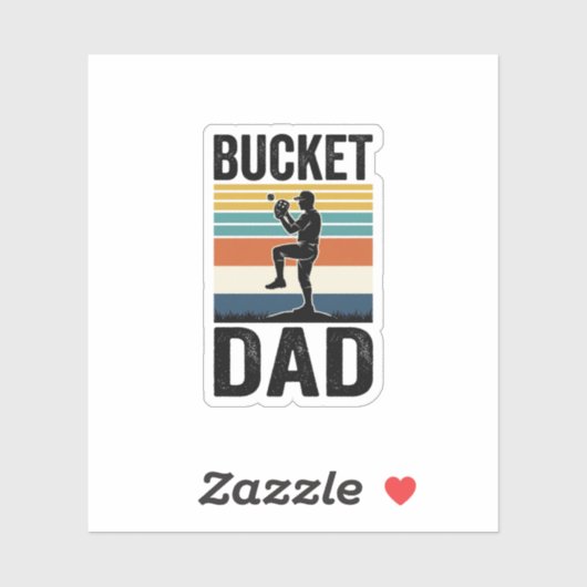 Emmer Dad Retro Honkbal Vader Vector Design_1 Sticker (Vel)