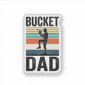 Emmer Dad Retro Honkbal Vader Vector Design_1 Sticker (Voorkant)