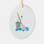 Emmer en Mop Keramisch Ornament (Rechts)