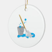 Emmer en Mop Keramisch Ornament (Links)
