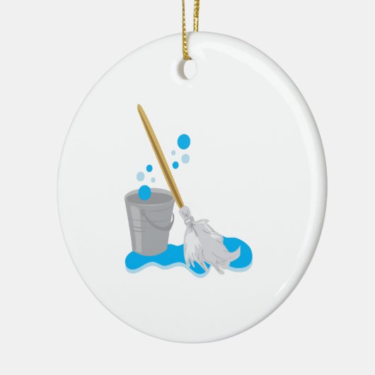 Emmer en Mop Keramisch Ornament (Links)