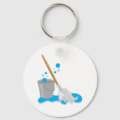 Emmer en Mop Sleutelhanger (Voorkant)