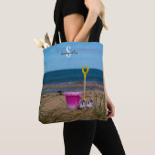 Emmer en schep op Dornoch Beach Tote Bag (Dichtbij)