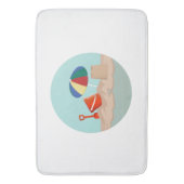 Emmer en Spade Cirkel Strand Scène Illustratie Badmat (Voorkant Verticaal)