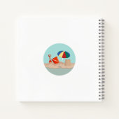 Emmer en Spade Cirkel Strand Scène Illustratie Notitieboek (Achterkant)