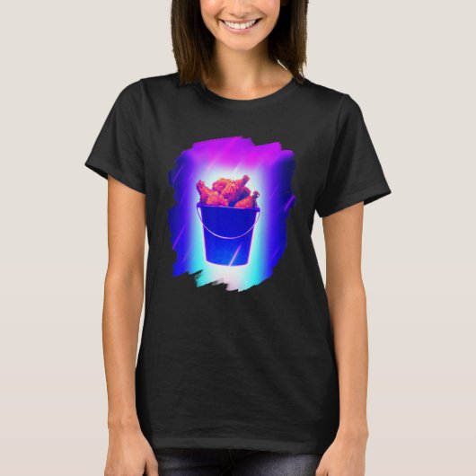 Emmer Gebakken Kip Grappige Kippenvleugel Drumsti T-shirt (Voorkant)