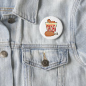 emmer gefrituurde kip ronde button 5,7 cm (In situ)
