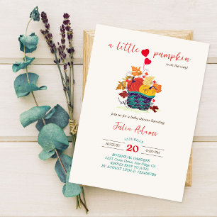 Emmer herfst Pompoenen Baby Shower Kaart
