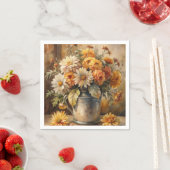 Emmer met herfstbloemen servet (Insitu)
