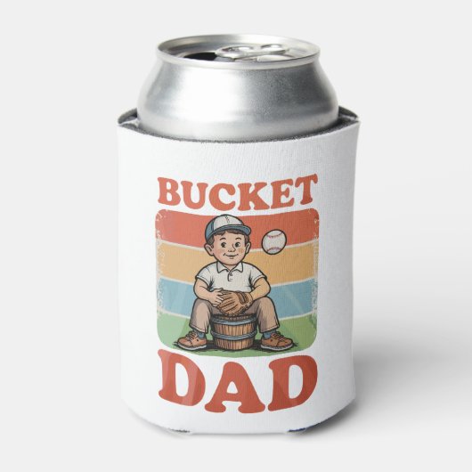 Emmer Papa Honkbal Vaderdag Opa Echtgenoot Blikjeskoeler (Blikje Voorkant)