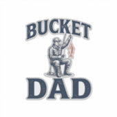 Emmer Papa Vissen Vintage Gravure Ontwerp_1 Sticker (Voorkant)