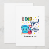 Emmer & Schep Geschenkidee “I Dig You” Valentijn u Kaart (Voorkant / Achterkant)