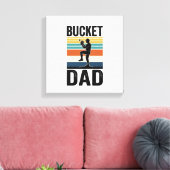 Emmer Vader Retro Honkbal Vader Vector Design_1 Canvas Afdruk (Insitu (Woonkamer))