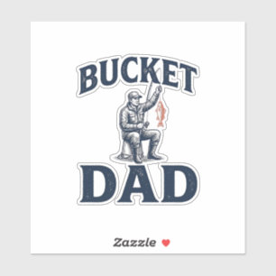 Emmer Vader Vissen Vintage Gravure Design_1 Sticker