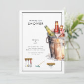 Emmer van Bier Honing Do Koppels Bruiloft Douche Kaart (Staand voorkant)