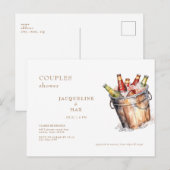 Emmer van Bier Koppels Bruiloft Douche Briefkaart (Voorkant / Achterkant)