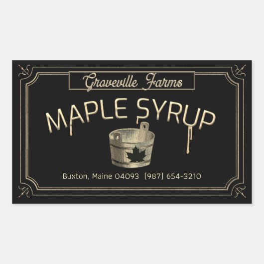  emmer van de rand (Emmer), zwart Rechthoekige Sticker (Voorkant)