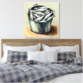Emmer van de vis - Afdruk van de schilderachtige s Canvas Afdruk (Insitu (Slaapkamer))