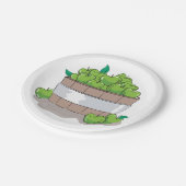 Emmer van groene appels papieren bordje (Gekanteld)