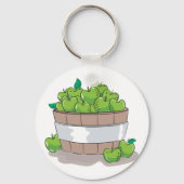 Emmer van groene appels sleutelhanger (Achterkant)