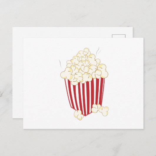 Emmer van popcorn briefkaart (Voorkant / Achterkant)