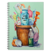 Emmer van schoonmaakbenodigdheden notitieboek (Voorkant)
