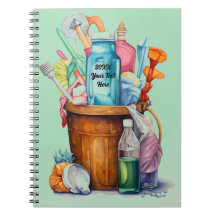 Emmer van schoonmaakbenodigdheden