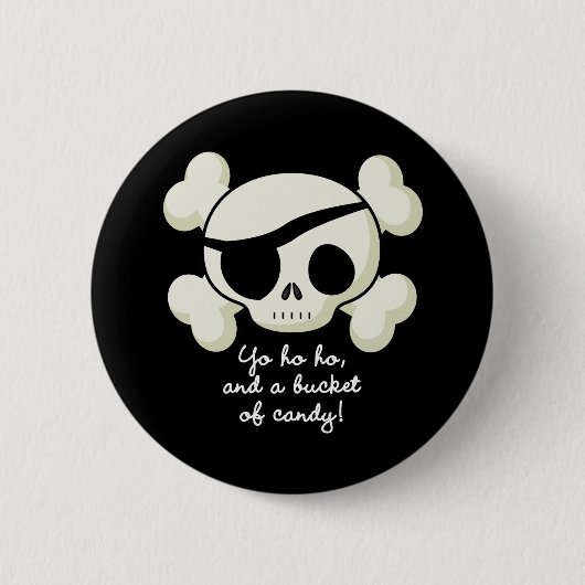 Emmer van Snoep Pirate Ronde Button 5,7 Cm (Voorkant)