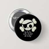 Emmer van Snoep Pirate Ronde Button 5,7 Cm (Voorkant /achterkant)
