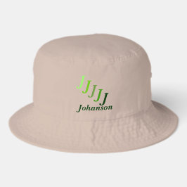 Emmerhoed - Naam en getrapte monogram (groenen) Trucker Pet