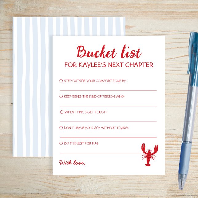 Emmerlijst Volgend Hoofdstuk Rivierkreeft Afstuder (Bucket List Next Chapter Crawfish Graduation)