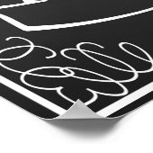 Emmerlijst voor bruiloft "Laat een bruiloftswens a Poster (Hoek)