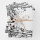  Emmers en een schip met verscherpte piraterij Inpakpapier Vel (In situ)