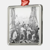  Emmers en een schip met verscherpte piraterij Metalen Ornament (Links)