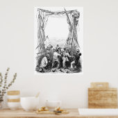  Emmers en een schip met verscherpte piraterij Poster (Keuken)