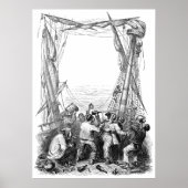  Emmers en een schip met verscherpte piraterij Poster (Voorkant)