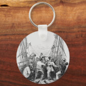  Emmers en een schip met verscherpte piraterij Sleutelhanger (Achterkant)