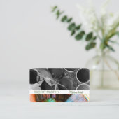 Emmers en penselen verven | artiest visitekaartje (Staand voorkant)