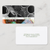 Emmers en penselen verven | artiest visitekaartje (Voorkant / Achterkant)