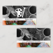 Emmers en penselen verven | Artiestenpalet Visitekaartje (Voorkant / Achterkant)