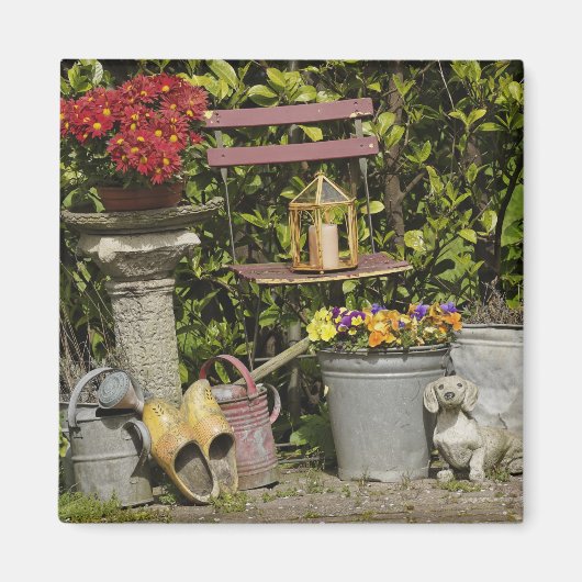 Emmers, schoenen en bloemen, Zaanse Schans, Magneet (Voorkant)