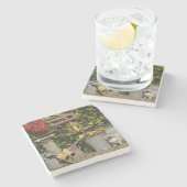 Emmers, schoenen en bloemen, Zaanse Schans, Stenen Onderzetter (Zijkant)