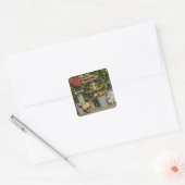Emmers, schoenen en bloemen, Zaanse Schans, Vierkante Sticker (Envelop)