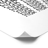 Emmet - Waarheid in het Hebreeuws - Typografie Art Poster (Hoek)