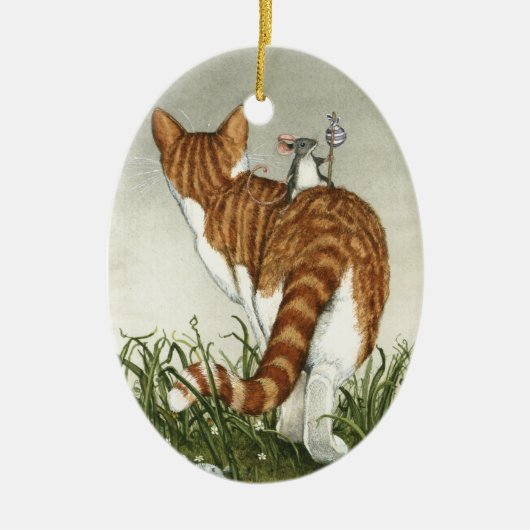 "Emmett en Roscoe" Keramisch Ornament (Voorkant)