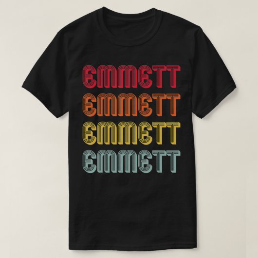 EMMETT Gift Name Personalized Funny Retro T-shirt (Design voorkant)